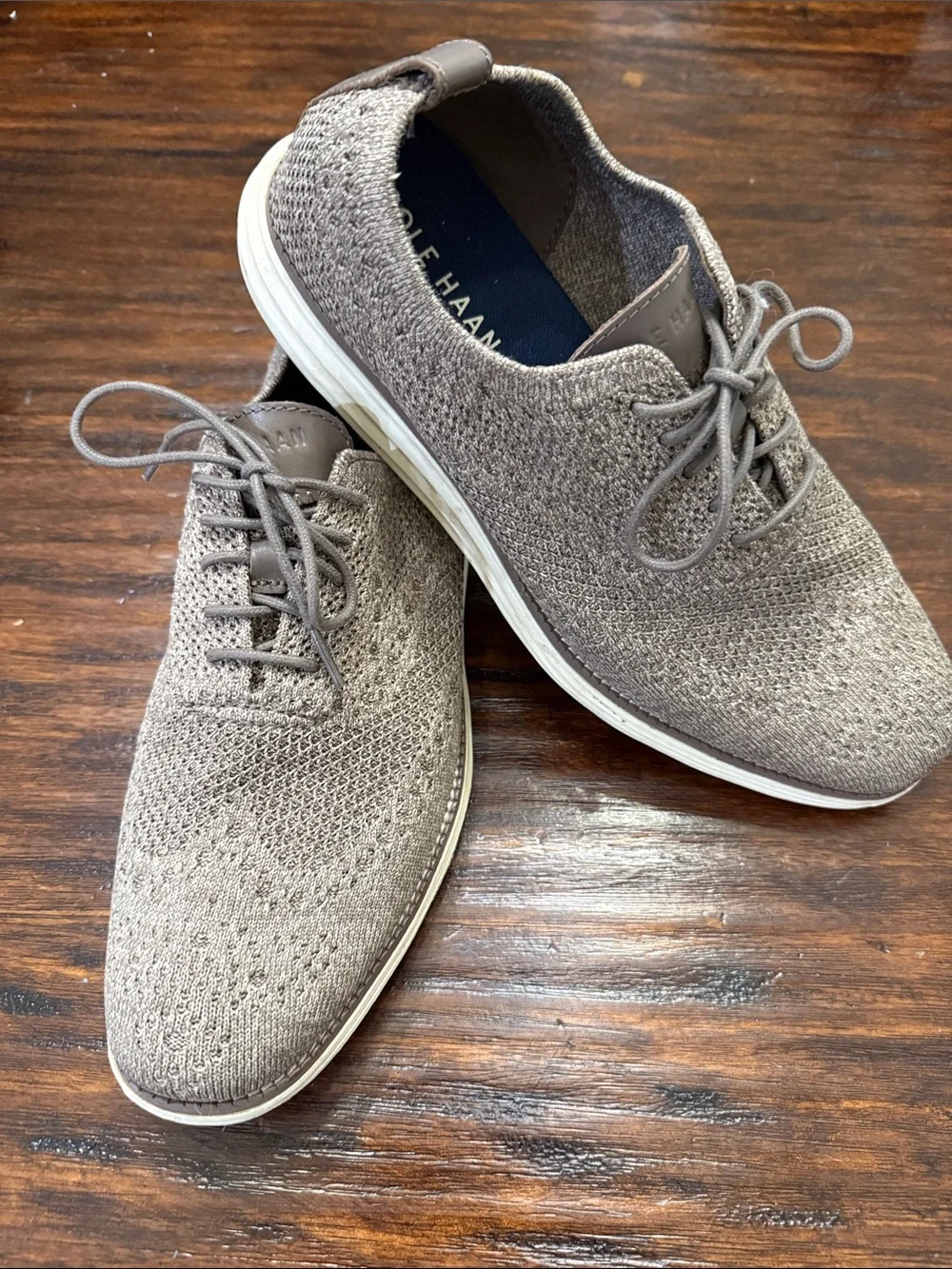 Cole Haan Men’s Knit Oxford in Taupe Gray